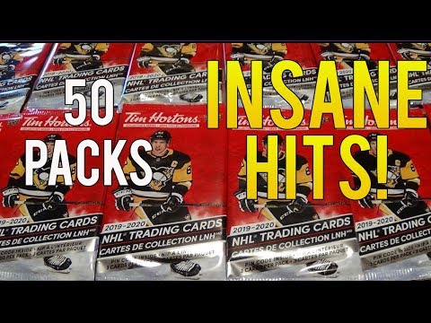 INSANE HITS! |Opening 50 Packs of 19/20 Upper Deck Tim Hortons NHL Hockey Cards