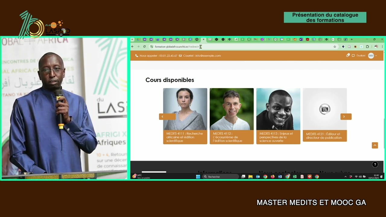 Presentation of the Training Catalogue