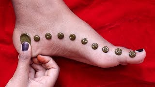 dot mehndi design for legs by finger || legs henna mehndi designs by finger || mehndi design tricks