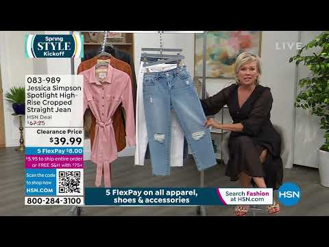 Jessica Simpson Spotlight HighRise Cropped StraightLeg J...