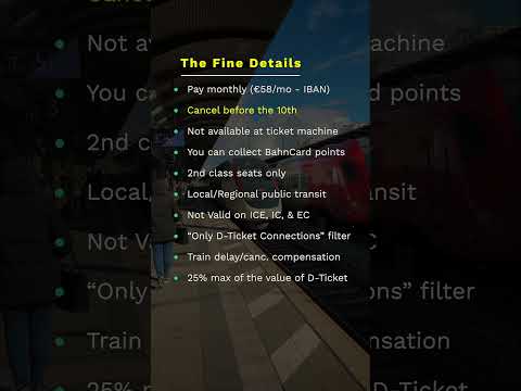 Worth it? The Deutschland German Rail Ticket (€58 Euro) - DB Train Travel in Germany