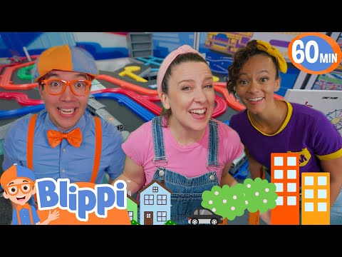 Blippi, Meekah, and Ms. Rachel Play with Trains! | Blippi Educational Videos for Kids