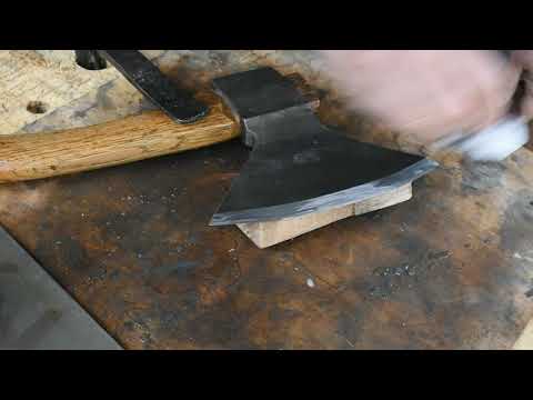 sharpening hewing hatchet