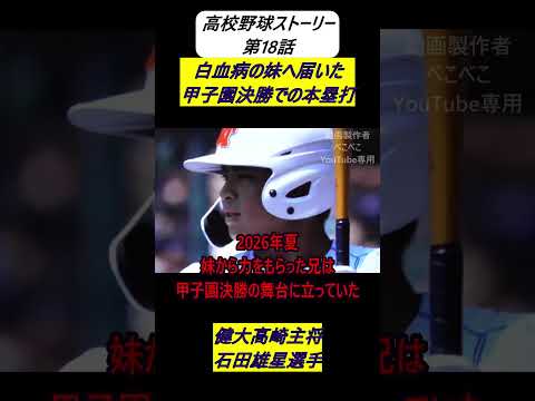 白血病と闘った妹へ。甲子園決勝で放った「かっこいい兄」の逆転ホームラン【健大高崎・石田雄星】​高校野球ストーリー19話