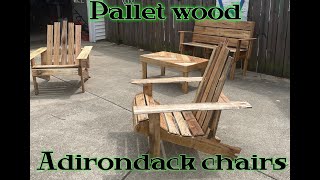 Pallet wood Adirondack chairs