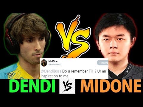Dendi(Tiny) Vs Midone(Meepo)! Battle of the Mid Legends