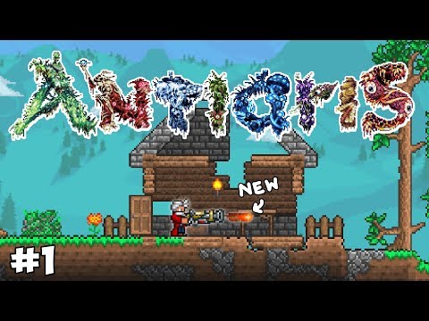 Terraria # 1 Watch out, Robbers! 1.3.5 Antiaris Mod Let's Play