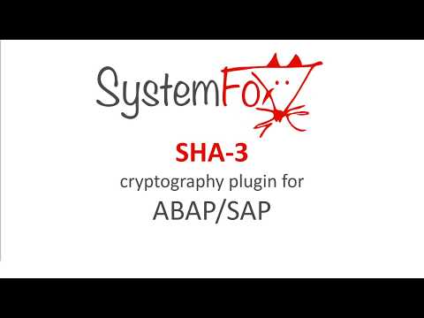 SHA3 ABAP chryptography plugin for SAP R/3 ERP & SAP S/4 HANA (SHA3-224,SHA3-246,SHA3-384,SHA3-512)
