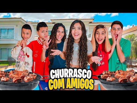 We invited our friends over for a barbecue and pool party at our house. *Look what they did!