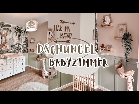 Babyzimmer ROOMTOUR | Wandvertäfelung DIY | Dschungel Zimmer | dieheydas