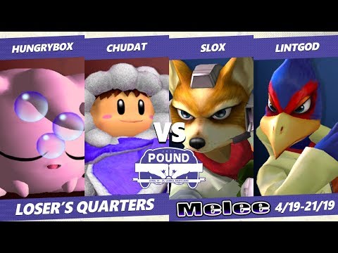 Pound 2019 SSBM Teams -  Chudat & Hungrybox VS  Slox & LintGod - Smash Melee Loser's Quarters