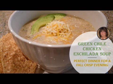 Crockpot Green Chili Chicken Enchilada Soup
