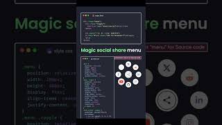 ✨🚀Build a Magic Social Share Menu in 60 Seconds! 💻🔥 #Shorts #coding #viral #trendingshorts #trend