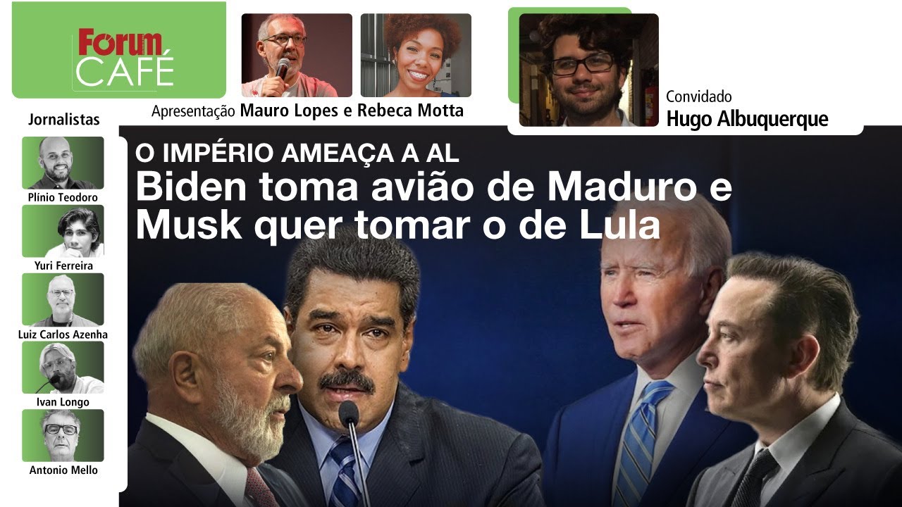 Biden toma avião de Maduro e Musk quer tomar o de Lula | STF nocauteia X | Fórum Café | 3.9.24