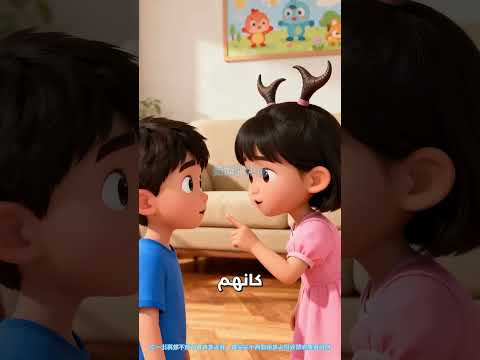 🦌 صراع الأبطال! شاهد منافسة النطح العجيبة بين الأخ وأخته وتدخل الأم المذعورة | قصص روعة ✨ #شورت