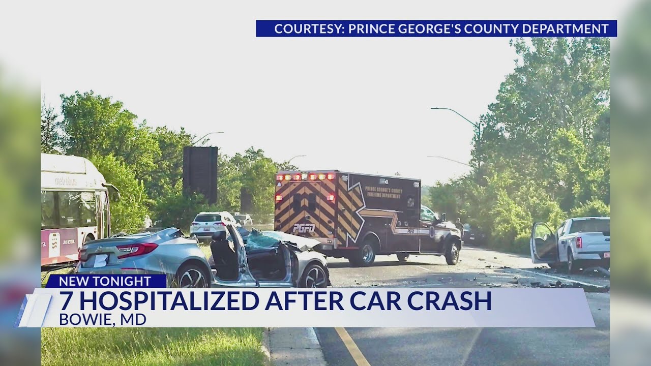7 hospitalized after crash in Prince George's County, officials say