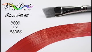 SILVER BRUSH SILVER SILK ANGLE BRUSH SHORT HANDLE SERIES 8806S