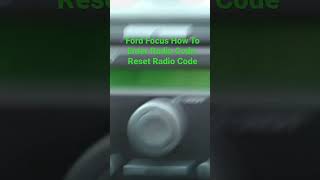 Ford Focus How To Enter Radio Code Reset Radio Code #ford #fordfocus #stereocodereset
