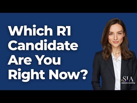 Which R1 Candidate Are You Right Now, and What the Next 4 Months Actually Require