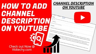 how to add channel description on youtube
