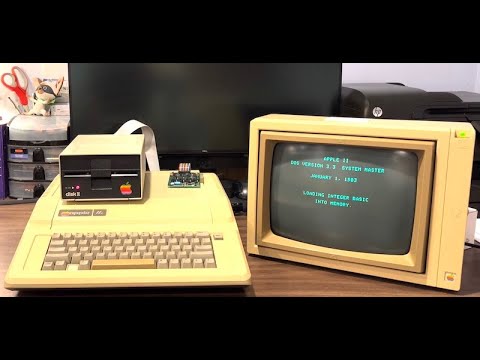 Booting an Apple IIe from a Disk II 5.25" Floppy Drive