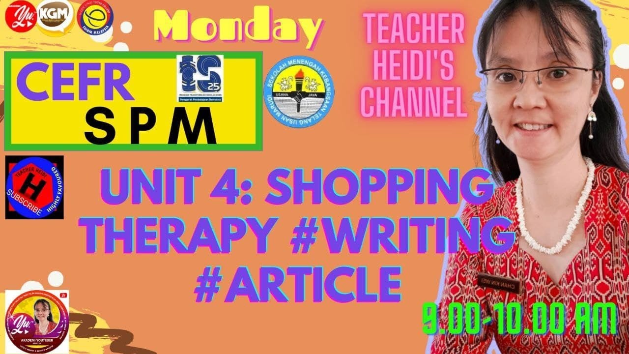#English #Form5 #Download  CEFR FORM 5 UNIT 4 WRITING ARTICLE