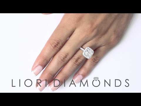 ER-SOLD-133 - 4.10 Ct. EGL Certified G-VS2 Radiant Cut Diamond Engagement Ring 18k White Gold