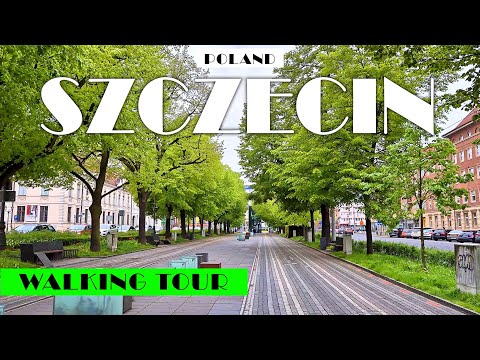[4K] Experience the Beauty of Szczecin - City Center Walking Tour in Poland! SPACER PO SZCZECINIE