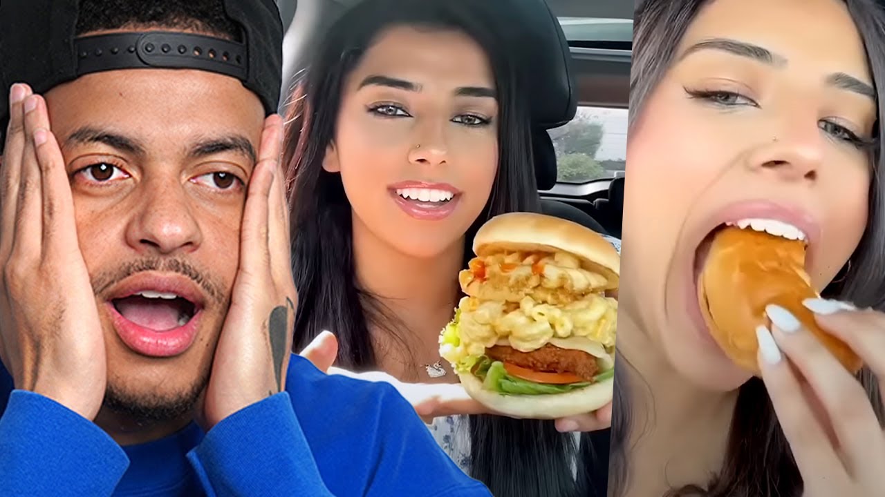 Instagram Girl Eats MESSY Food (Rhino Falls in Love😍)