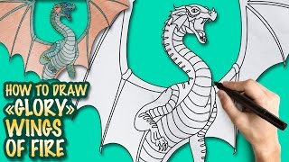 How to draw Wings of Fire - Glory - Easy step-by-step drawing lessons for kids