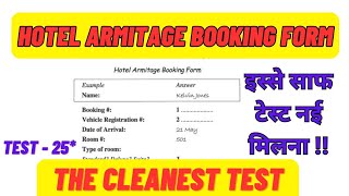 hotel armitage booking form ielts listening test with answers