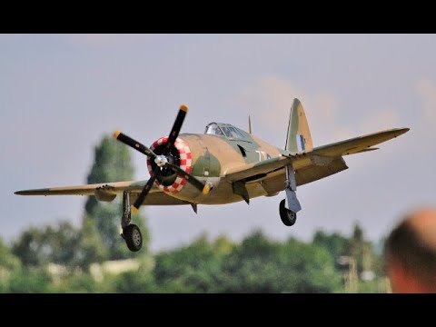 AWESOME SOUND OF MULTIPLE MOKI POWERED RC WARBIRD FIGHTERS - LMA RAF COSFORD 100 YRS # 2 - 2018