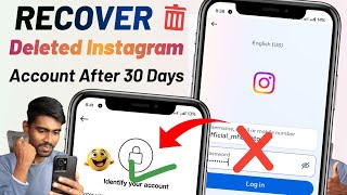 How to recover permanently deleted instagram account after 30 days | Reactivate instagram account