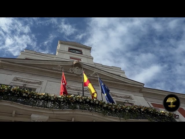 Real Casa de Correos: decoración floral por la visita del Papa León XIV