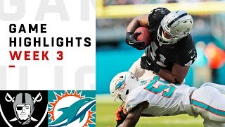 Raiders vs. Dolphins Week 3 Highlights | NFL 2018