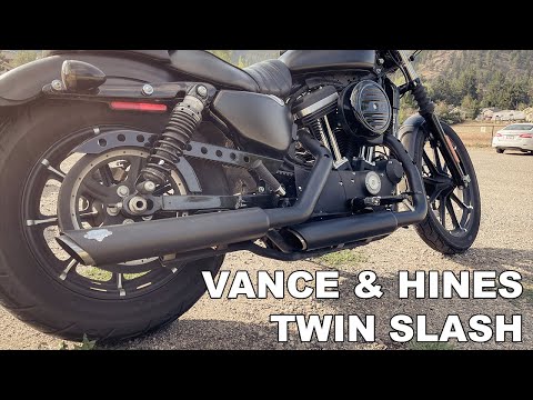 Vance and Hines Twin Slash 3\" Slip Ons | Iron 883 Sound