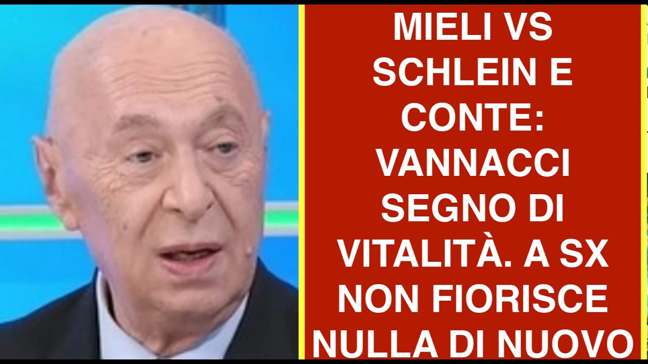 MIELI VS SCHLEIN E CONTE: VANNACCI SEGNO DI VITALITÀ. A SX NON FIORISCE NULLA DI NUOVO