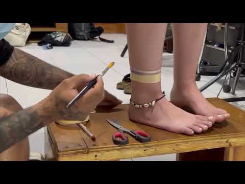 Black Butterfly Foot Tattoos