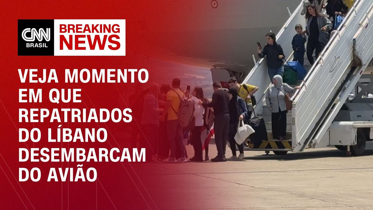 Veja momento em que repatriados do Líbano desembarcam do avião | CNN ELEIÇÕES