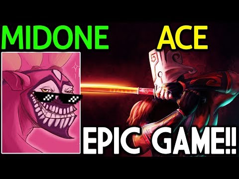 ACE Dota 2 [Juggernaut] ft MidOne Dazzle Mid Lane! EPIC GAME