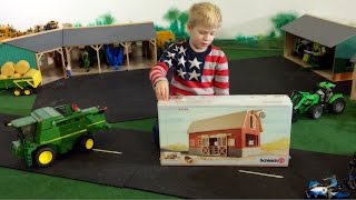 Kinder Bauernhof ♦ SCHLEICH 42028 Farm Life mit Scheune ♦ BARN ASSEMBLING ♦ BRUDER Spielwaren FARM