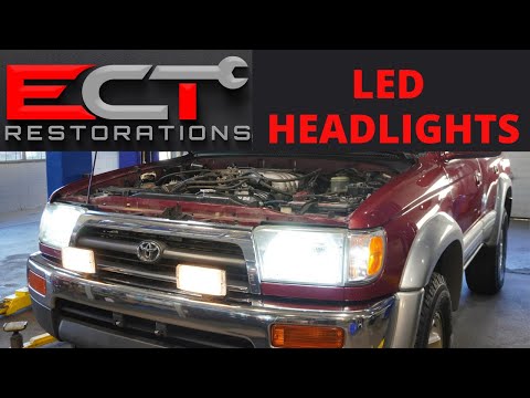 3rd Gen 4Runner LED headlights and marker lights. East Coast Toyota Restorations.