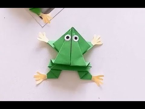 Origami Katak | Hüpfenden Origami Frosch falten 🐸 Springenden Frosch basteln mit Papier