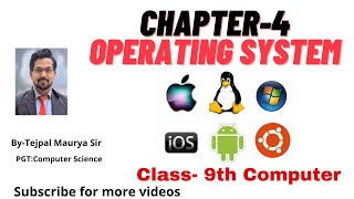 Chapter 4 Operating System | Types of Operating System | Class 9 Computer | CBSE New Syllabus