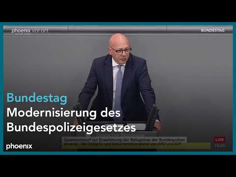 Video Thumbnail: Bundestagsdebatte zur Modernisierung des Bundespolizeigesetzes | 10.07.26