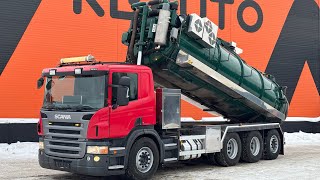 Scania P420  Korp & son tank 14500 l + 1500 l / vacuum CVS 1300 / pressure Pratissoli KF30 200 bar / 106 l/min 309kW thumbnail