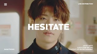 GOT7 (갓세븐) - Hesitate (망설이다) | Line Distribution