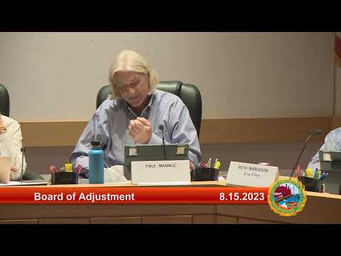 8.15.2023 Board of Adjustment