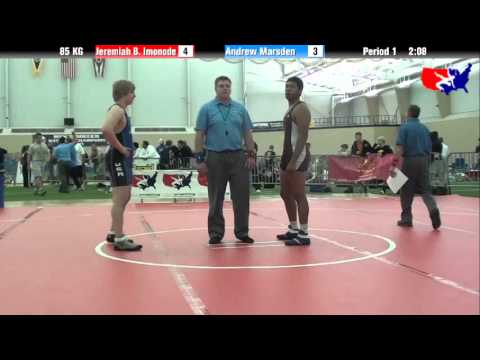 Jeremiah B. Imonode vs. Andrew Marsden at 2013 FILA Cadet Nationals - FS