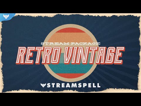 StreamSpell │ Retro Vintage Stream Package │ Twitch Overlays for OBS Studio, Streamlabs